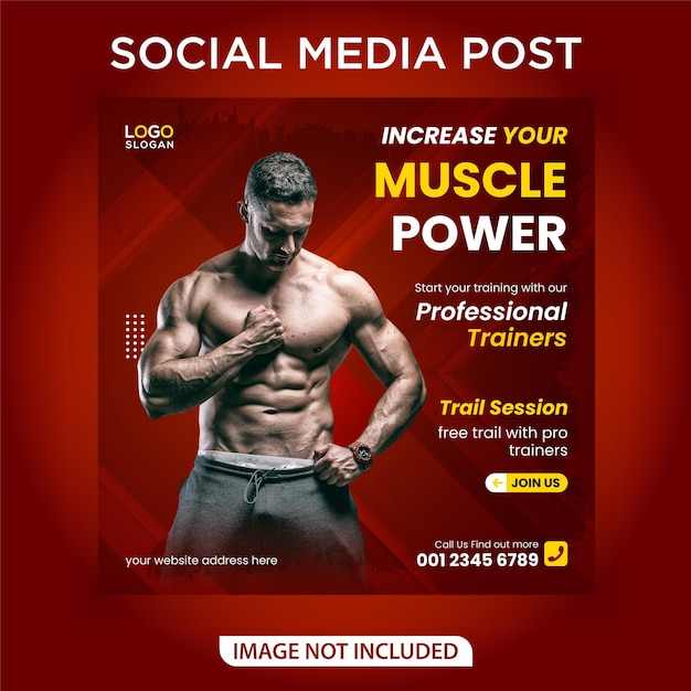 Fitness social media banner template