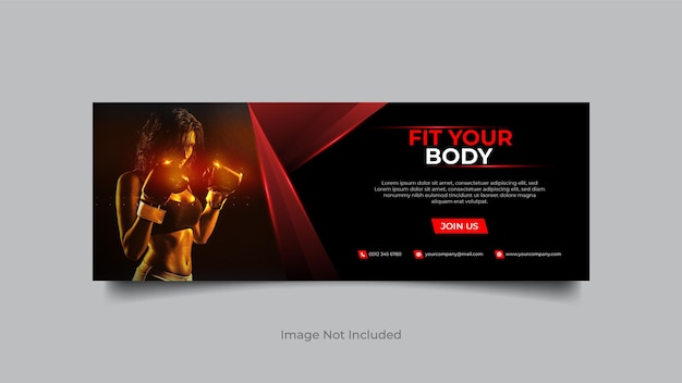 Fitness social media and instagram banner design