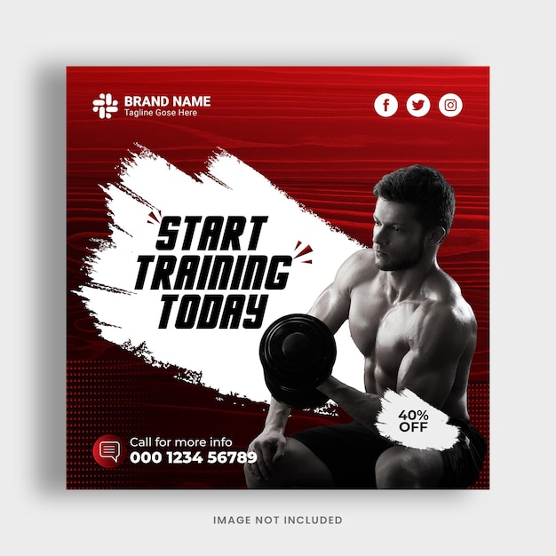 Fitness Social Media Post Template