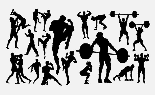 Fitness and training silhouette