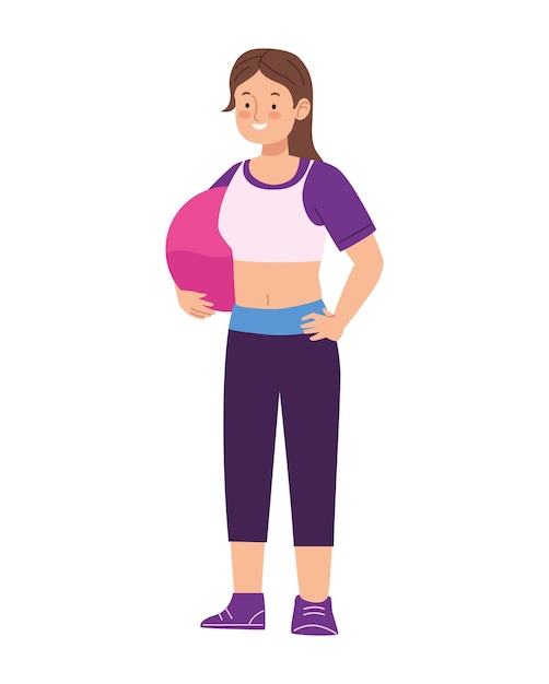 fitness woman character