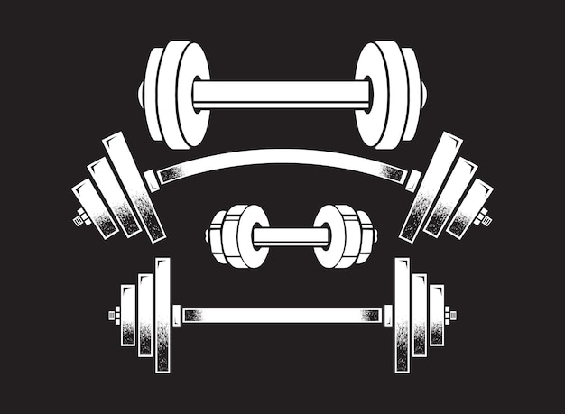 Fitness workout weight sport and gym tools exercise equipment Vector Image gym logo fitness tools