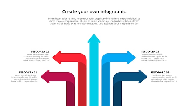 Five arrows infographic elements. Business template for presentation.