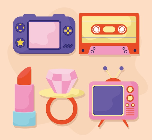 Five retro icons