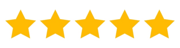 Vector five star rating icon. rating stars - vector. flat stars isolated