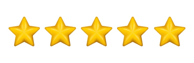 Five star vector for consumers to rate a product