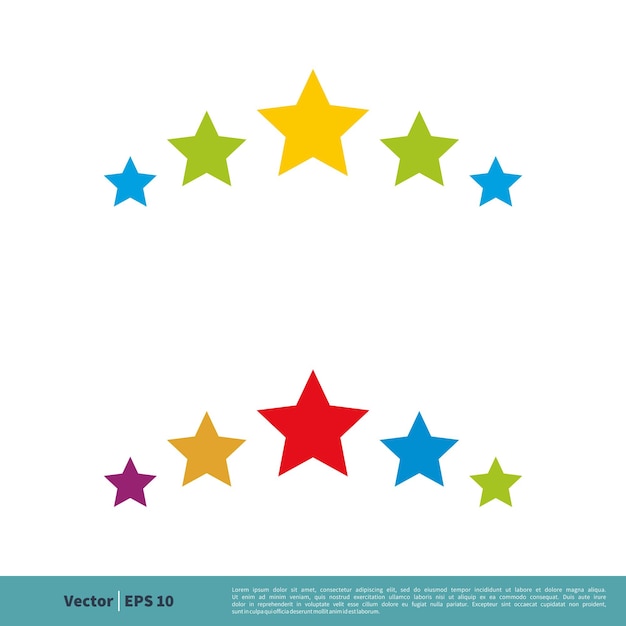 Five Stars Icon Vector Logo Template Illustration Design Vector EPS 10