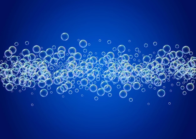 Fizz background with shampoo foam and soap bubbles