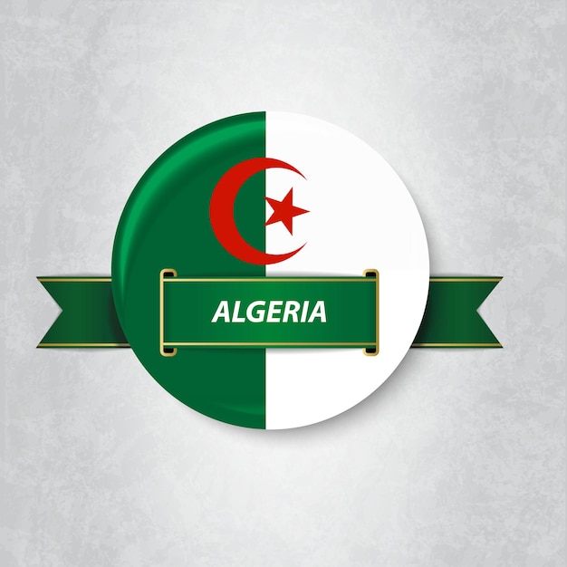 Flag of Algeria in a circle