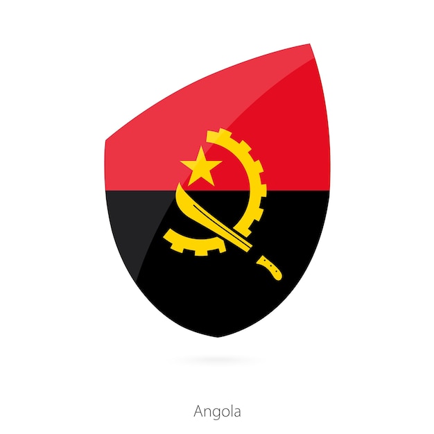 Flag of Angola in the style of Rugby icon