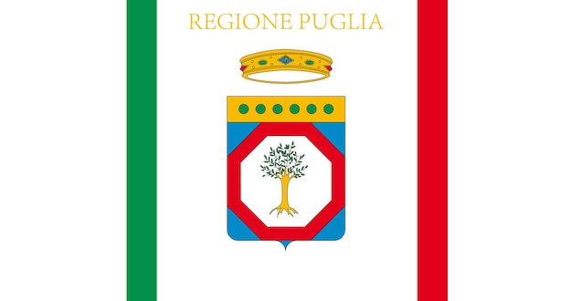 Flag of Apulia region Italy vector image