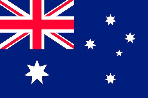 Flag Australia flat style The icon of national symbol Commonwealth sign in flat style on the entire page as vector illustration