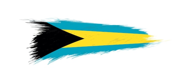 Flag of The Bahamas in grunge brush stroke