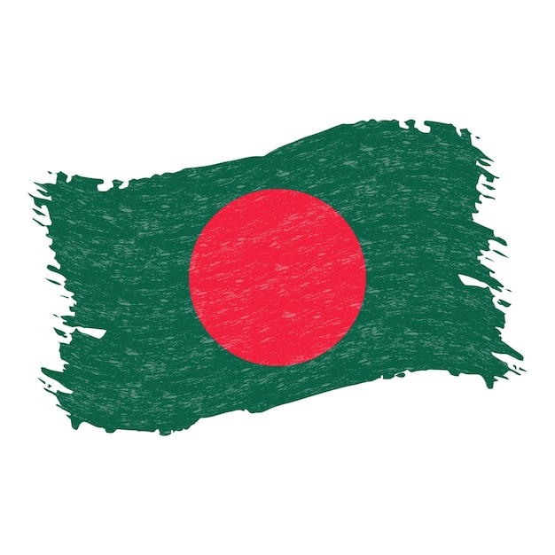 Flag of Bangladesh Grunge Abstract Brush Stroke Isolated On A White Background Vector Illustration