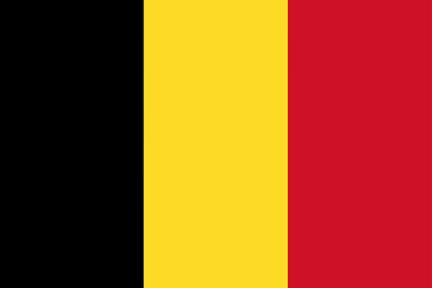 Vector flag of belgium in design shape