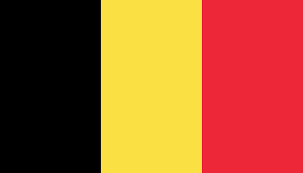 Flag of Belgium isolated vector