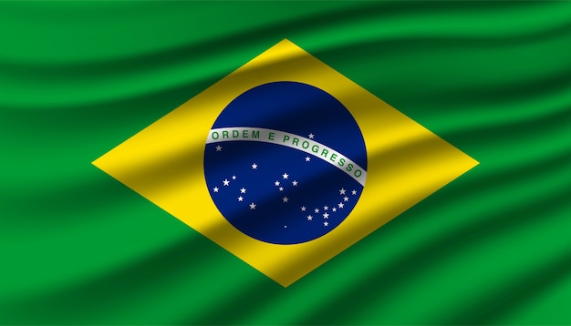 Flag of Brazil background.