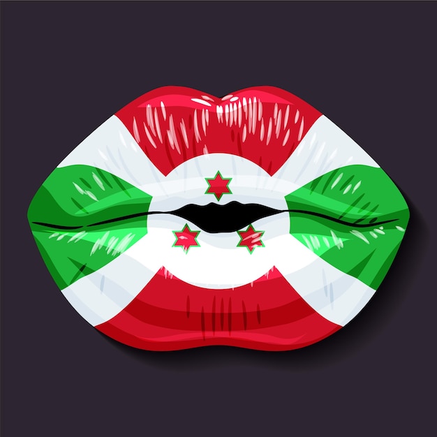 Vector flag of burundi