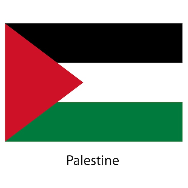 Flag of the country palestine Vector illustration