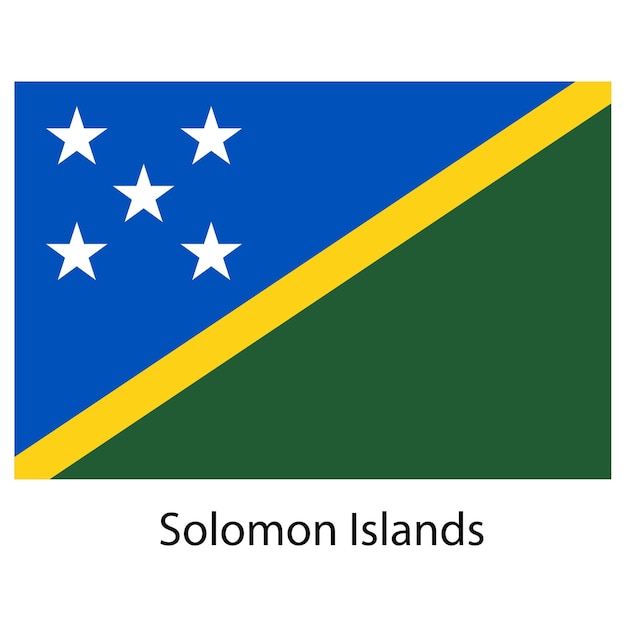 Vector flag of the country solomon islands vector illustration