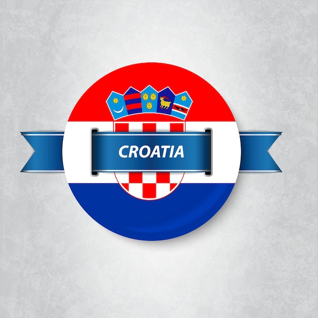 Flag of Croatia in a circle