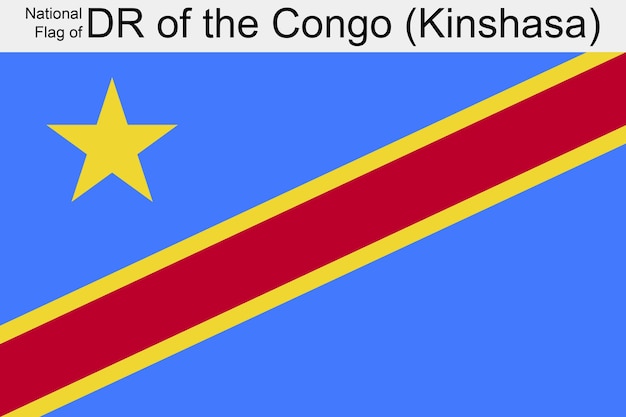 Vector flag of dr of the congo kinshasa