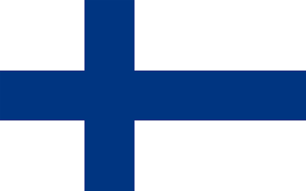 Vector flag of finland vector illustration official symbol of the state