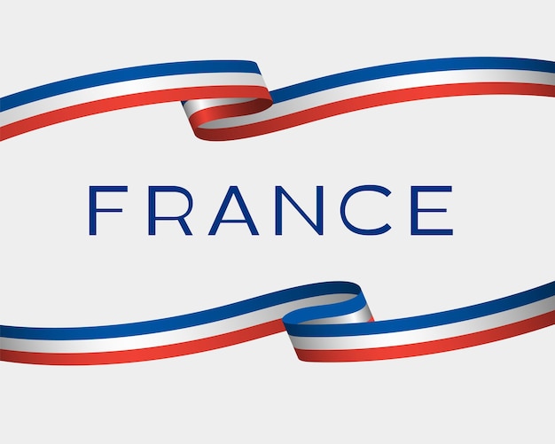 The flag of France wavy poster concept card banner background design