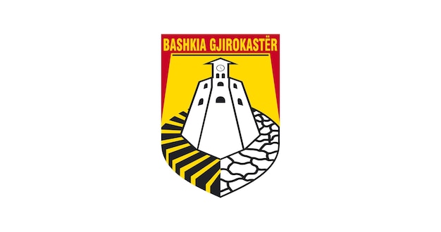 Flag of Gjirokaster City in Albania vector image