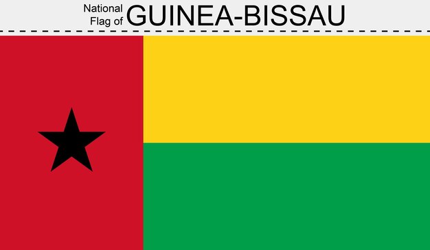 Vector flag of guineabissau