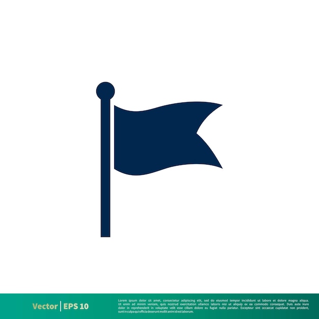 Flag Icon Vector Logo Template Vector EPS 10