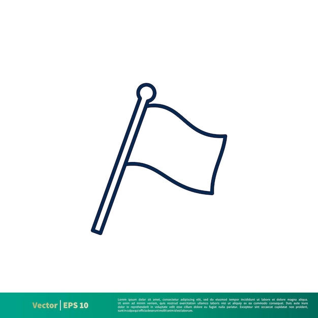 Flag Icon Vector Logo Template Vector EPS 10