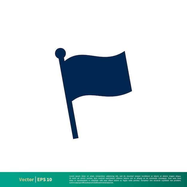 Flag Icon Vector Logo Template Vector EPS 10