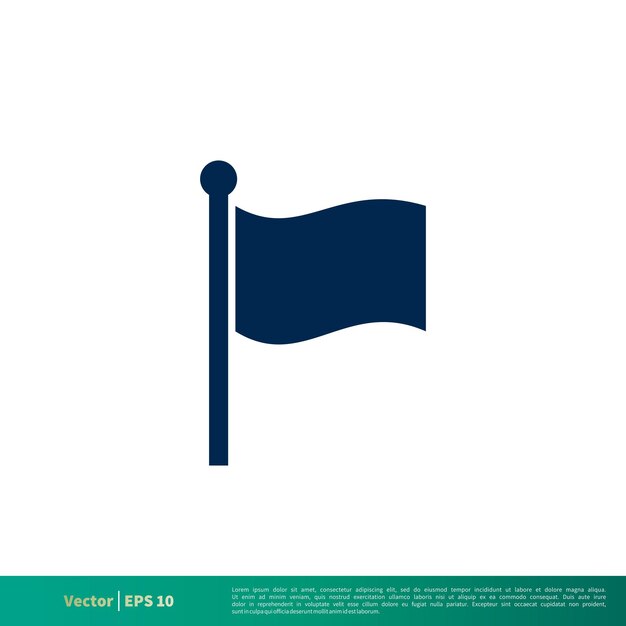 Flag Icon Vector Logo Template Vector EPS 10