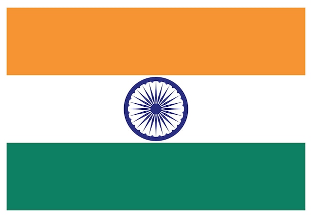 Vector flag of india hindustan