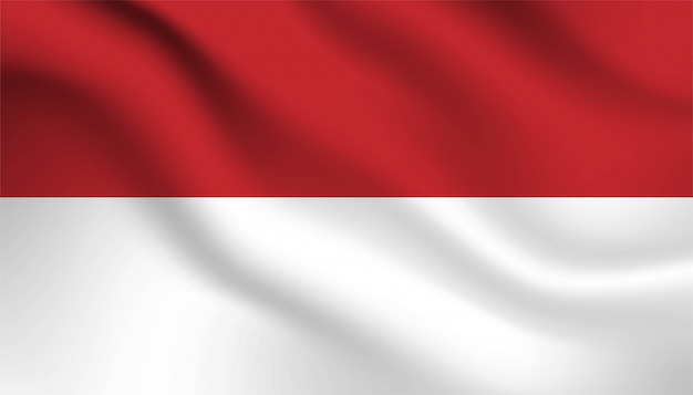 Vector flag of indonesia background.