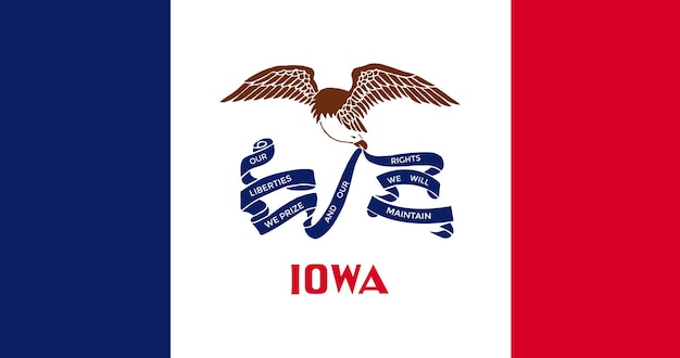 flag of Iowa united states in vector