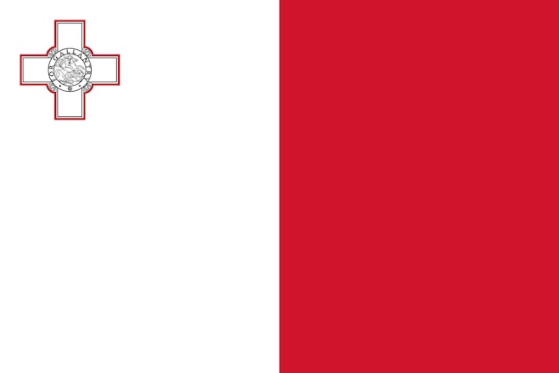 Vector flag of malta flag nation