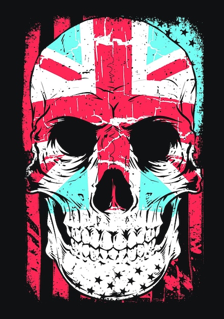 Flag mask skull design