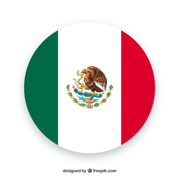 Vector flag of mexico