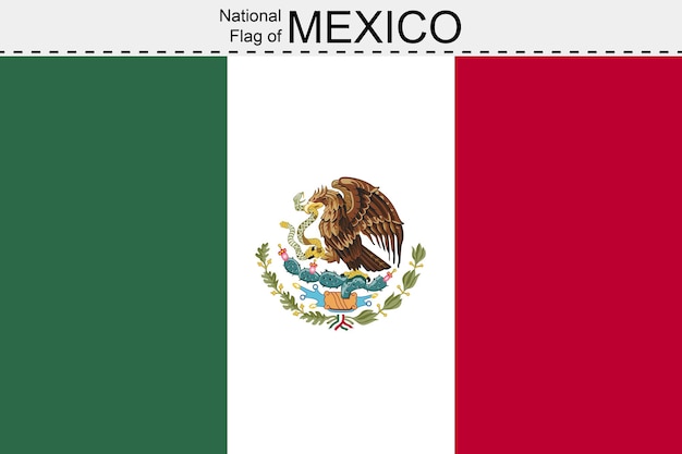 Vector flag of mexico