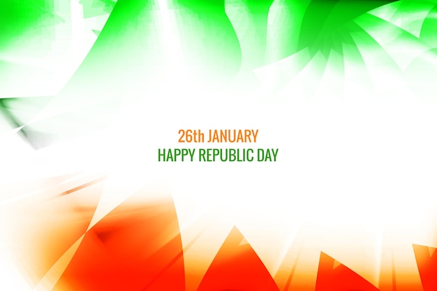 flag new creative indian flag wavy stylish Indian republic day background