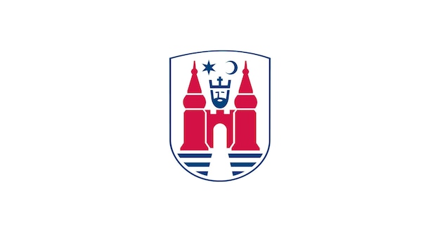 Flag of Nyborg City in Funen Denmark vector image