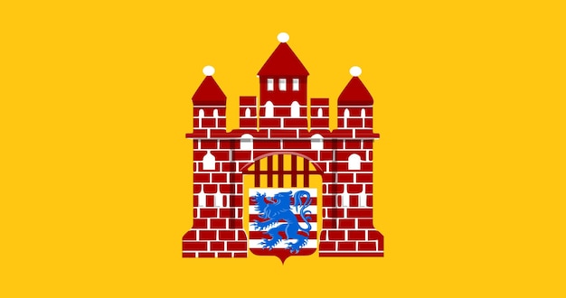 Flag of Oudenburg city in Belgium vector image