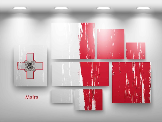 Flag paint in gallery. Vector illustration