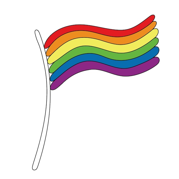 Flag pride month symbol LGBTQ community Vector