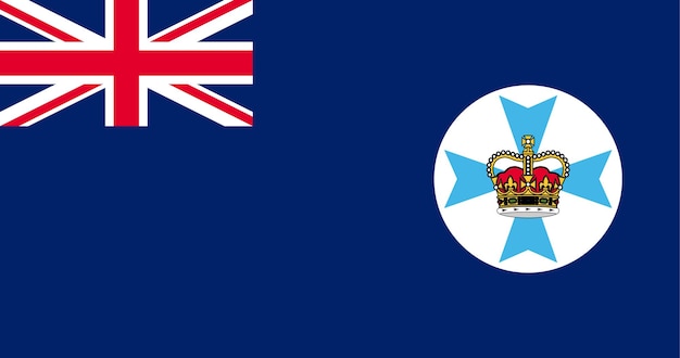 Flag of Queensland Australia vector image