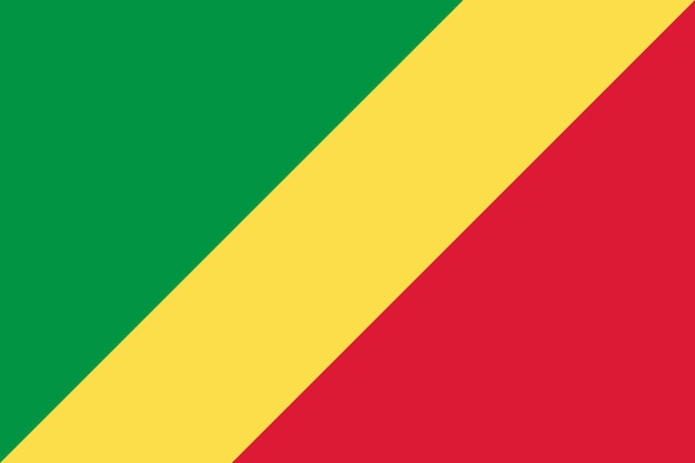 flag of the republic of the congo flag nation vektor illustration