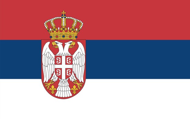 Vector flag of serbia great european country