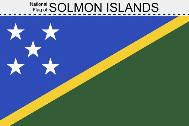 Vector flag of solomon islands